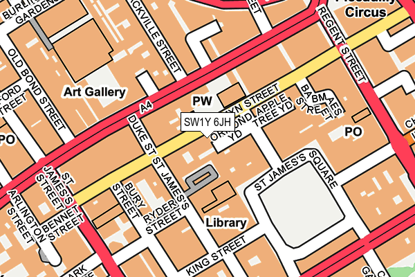 SW1Y 6JH map - OS OpenMap – Local (Ordnance Survey) SW1Y 6JH map - OS OpenMap – Local (Ordnance Survey)