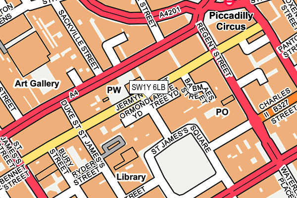 SW1Y 6LB map - OS OpenMap – Local (Ordnance Survey) SW1Y 6LB map - OS OpenMap – Local (Ordnance Survey)