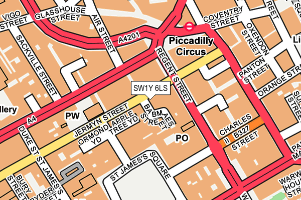 SW1Y 6LS map - OS OpenMap – Local (Ordnance Survey) SW1Y 6LS map - OS OpenMap – Local (Ordnance Survey)