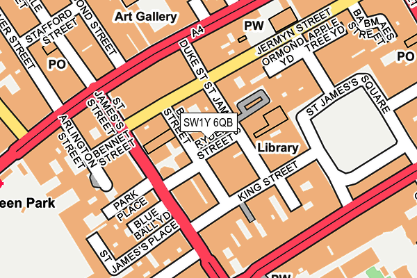 SW1Y 6QB map - OS OpenMap – Local (Ordnance Survey) SW1Y 6QB map - OS OpenMap – Local (Ordnance Survey)