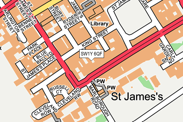 SW1Y 6QF map - OS OpenMap – Local (Ordnance Survey) SW1Y 6QF map - OS OpenMap – Local (Ordnance Survey)
