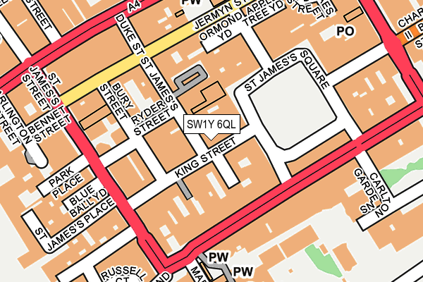 SW1Y 6QL map - OS OpenMap – Local (Ordnance Survey) SW1Y 6QL map - OS OpenMap – Local (Ordnance Survey)