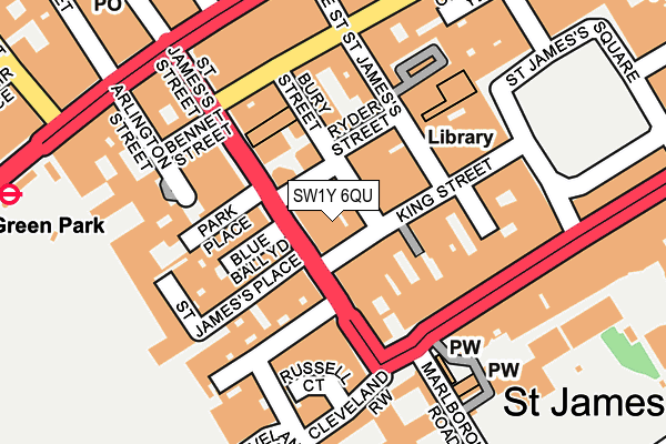SW1Y 6QU map - OS OpenMap – Local (Ordnance Survey) SW1Y 6QU map - OS OpenMap – Local (Ordnance Survey)