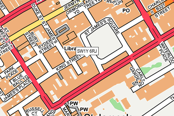 SW1Y 6RJ map - OS OpenMap – Local (Ordnance Survey)