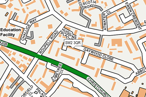 SW2 3QR map - OS OpenMap – Local (Ordnance Survey) SW2 3QR map - OS OpenMap – Local (Ordnance Survey)