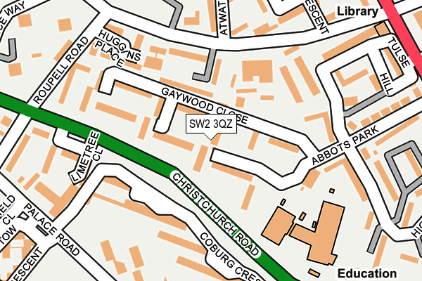SW2 3QZ map - OS OpenMap – Local (Ordnance Survey) SW2 3QZ map - OS OpenMap – Local (Ordnance Survey)