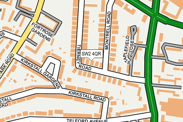 SW2 4QR map - OS OpenMap – Local (Ordnance Survey) SW2 4QR map - OS OpenMap – Local (Ordnance Survey)
