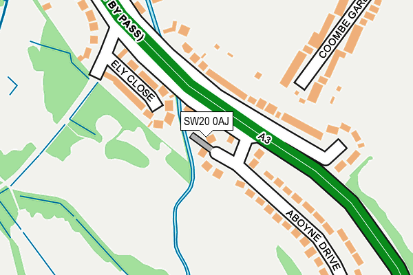 SW20 0AJ map - OS OpenMap – Local (Ordnance Survey) SW20 0AJ map - OS OpenMap – Local (Ordnance Survey)