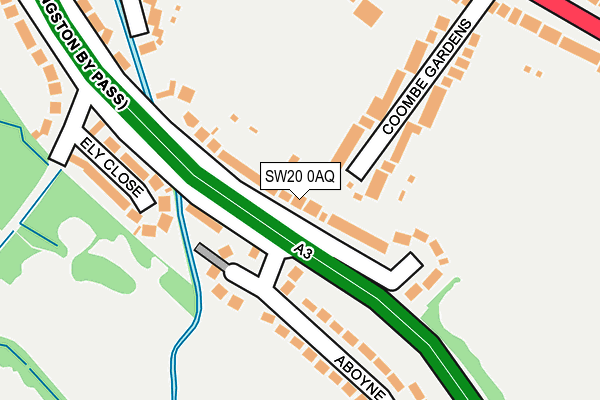SW20 0AQ map - OS OpenMap – Local (Ordnance Survey) SW20 0AQ map - OS OpenMap – Local (Ordnance Survey)