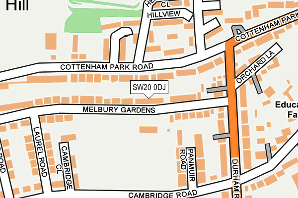 SW20 0DJ map - OS OpenMap – Local (Ordnance Survey) SW20 0DJ map - OS OpenMap – Local (Ordnance Survey)
