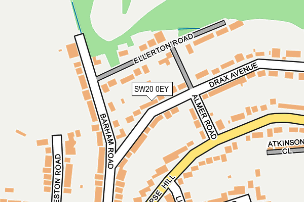 SW20 0EY map - OS OpenMap – Local (Ordnance Survey) SW20 0EY map - OS OpenMap – Local (Ordnance Survey)