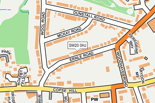 SW20 0HJ map - OS OpenMap – Local (Ordnance Survey) SW20 0HJ map - OS OpenMap – Local (Ordnance Survey)