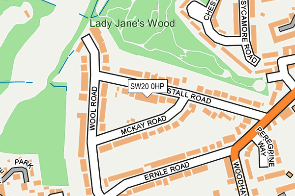 SW20 0HP map - OS OpenMap – Local (Ordnance Survey)