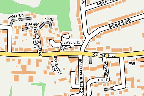 SW20 0HQ map - OS OpenMap – Local (Ordnance Survey) SW20 0HQ map - OS OpenMap – Local (Ordnance Survey)