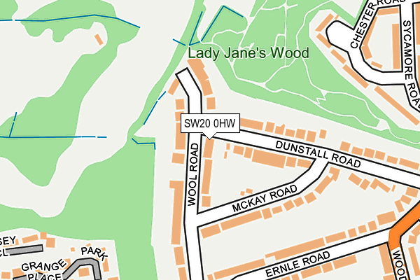 SW20 0HW map - OS OpenMap – Local (Ordnance Survey) SW20 0HW map - OS OpenMap – Local (Ordnance Survey)