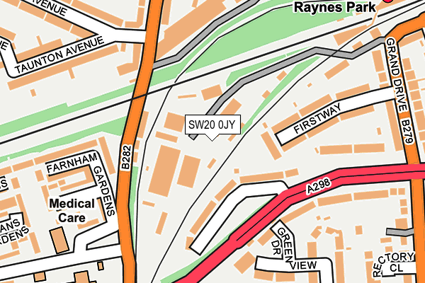 SW20 0JY map - OS OpenMap – Local (Ordnance Survey) SW20 0JY map - OS OpenMap – Local (Ordnance Survey)