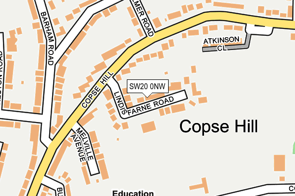 SW20 0NW map - OS OpenMap – Local (Ordnance Survey) SW20 0NW map - OS OpenMap – Local (Ordnance Survey)