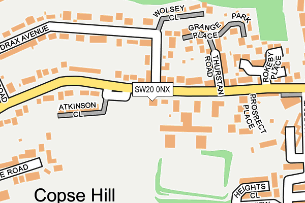SW20 0NX map - OS OpenMap – Local (Ordnance Survey) SW20 0NX map - OS OpenMap – Local (Ordnance Survey)