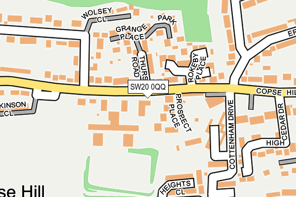 SW20 0QQ map - OS OpenMap – Local (Ordnance Survey) SW20 0QQ map - OS OpenMap – Local (Ordnance Survey)