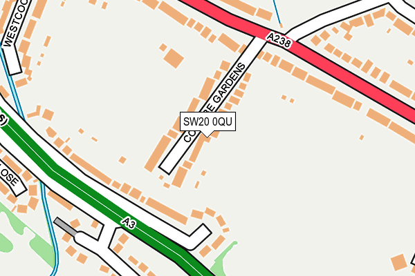 SW20 0QU map - OS OpenMap – Local (Ordnance Survey) SW20 0QU map - OS OpenMap – Local (Ordnance Survey)