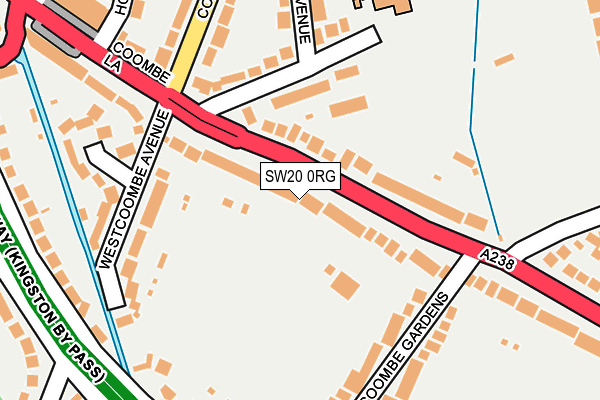 SW20 0RG map - OS OpenMap – Local (Ordnance Survey)