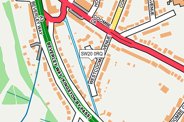 SW20 0RQ map - OS OpenMap – Local (Ordnance Survey) SW20 0RQ map - OS OpenMap – Local (Ordnance Survey)