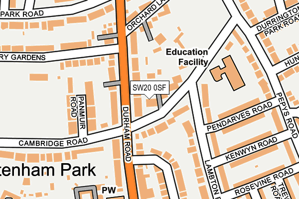 SW20 0SF map - OS OpenMap – Local (Ordnance Survey)