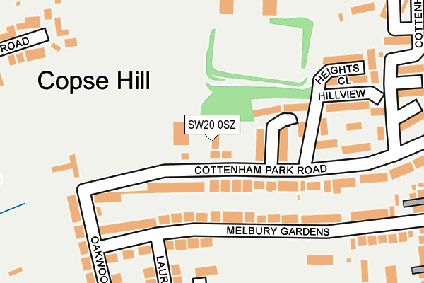 SW20 0SZ map - OS OpenMap – Local (Ordnance Survey) SW20 0SZ map - OS OpenMap – Local (Ordnance Survey)