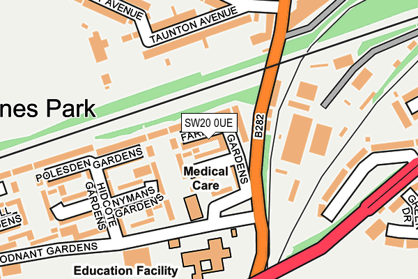 SW20 0UE map - OS OpenMap – Local (Ordnance Survey)