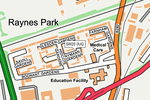 SW20 0UQ map - OS OpenMap – Local (Ordnance Survey) SW20 0UQ map - OS OpenMap – Local (Ordnance Survey)