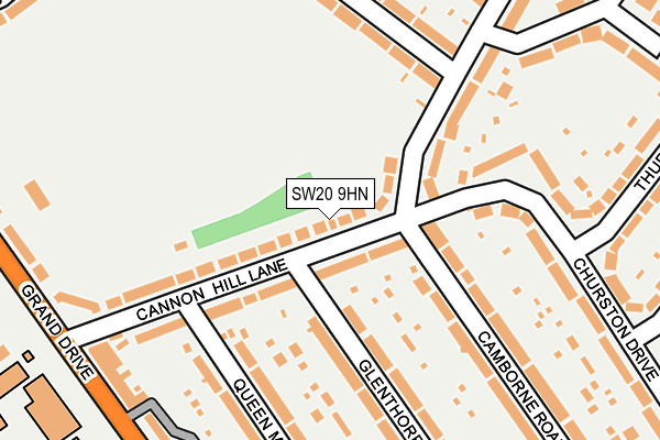 SW20 9HN map - OS OpenMap – Local (Ordnance Survey) SW20 9HN map - OS OpenMap – Local (Ordnance Survey)