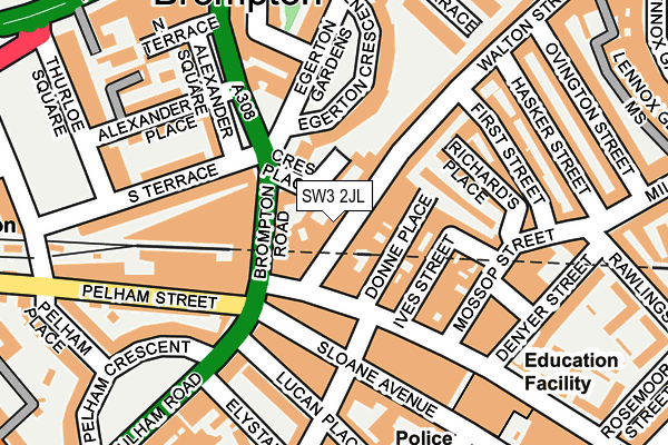 SW3 2JL map - OS OpenMap – Local (Ordnance Survey) SW3 2JL map - OS OpenMap – Local (Ordnance Survey)