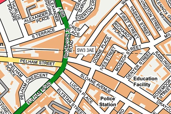 SW3 3AE map - OS OpenMap – Local (Ordnance Survey) SW3 3AE map - OS OpenMap – Local (Ordnance Survey)