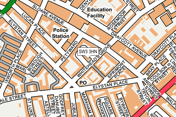 SW3 3HN map - OS OpenMap – Local (Ordnance Survey) SW3 3HN map - OS OpenMap – Local (Ordnance Survey)