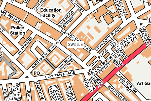 SW3 3JE map - OS OpenMap – Local (Ordnance Survey) SW3 3JE map - OS OpenMap – Local (Ordnance Survey)