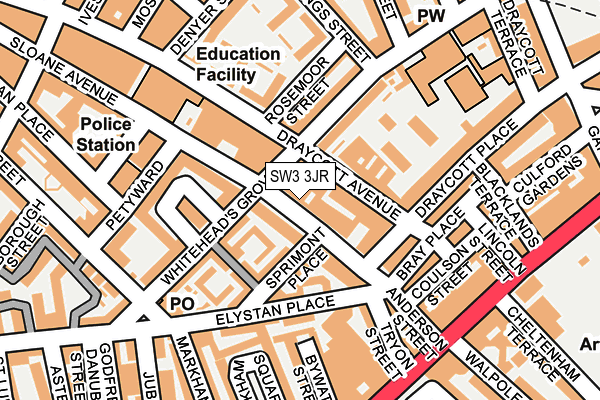 SW3 3JR map - OS OpenMap – Local (Ordnance Survey) SW3 3JR map - OS OpenMap – Local (Ordnance Survey)
