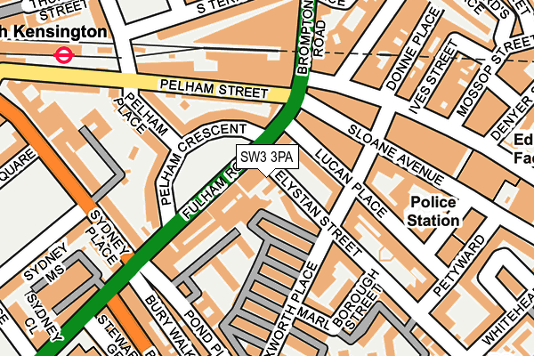 SW3 3PA map - OS OpenMap – Local (Ordnance Survey) SW3 3PA map - OS OpenMap – Local (Ordnance Survey)