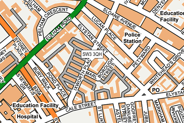 SW3 3QH map - OS OpenMap – Local (Ordnance Survey)