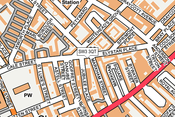SW3 3QT map - OS OpenMap – Local (Ordnance Survey)