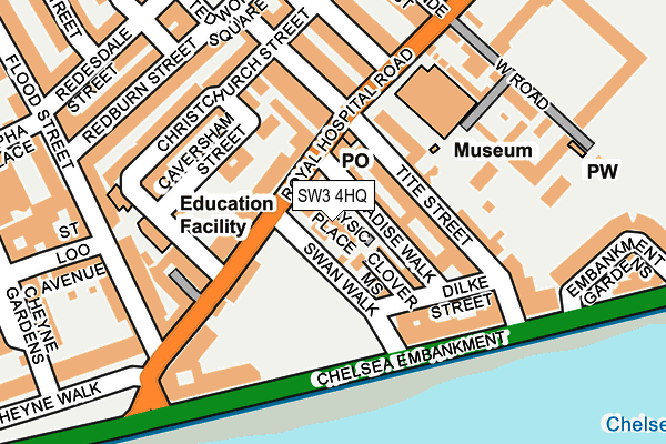 SW3 4HQ map - OS OpenMap – Local (Ordnance Survey)
