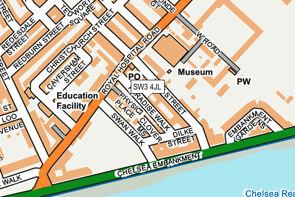 SW3 4JL map - OS OpenMap – Local (Ordnance Survey) SW3 4JL map - OS OpenMap – Local (Ordnance Survey)