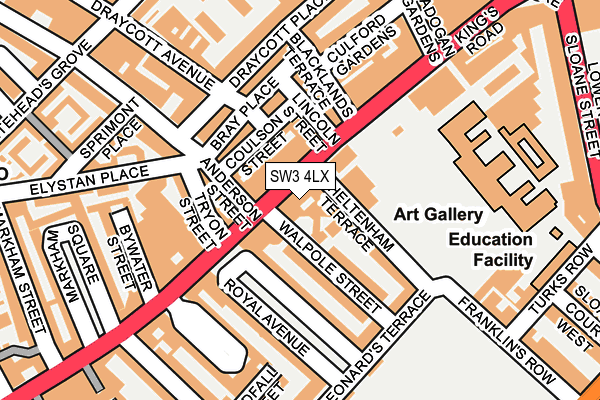 SW3 4LX map - OS OpenMap – Local (Ordnance Survey) SW3 4LX map - OS OpenMap – Local (Ordnance Survey)