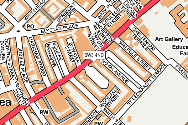 SW3 4ND map - OS OpenMap – Local (Ordnance Survey)