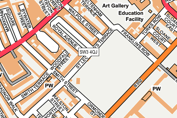 SW3 4QJ map - OS OpenMap – Local (Ordnance Survey) SW3 4QJ map - OS OpenMap – Local (Ordnance Survey)