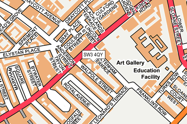 SW3 4QY map - OS OpenMap – Local (Ordnance Survey)
