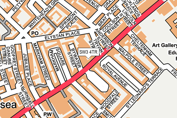 SW3 4TR map - OS OpenMap – Local (Ordnance Survey) SW3 4TR map - OS OpenMap – Local (Ordnance Survey)