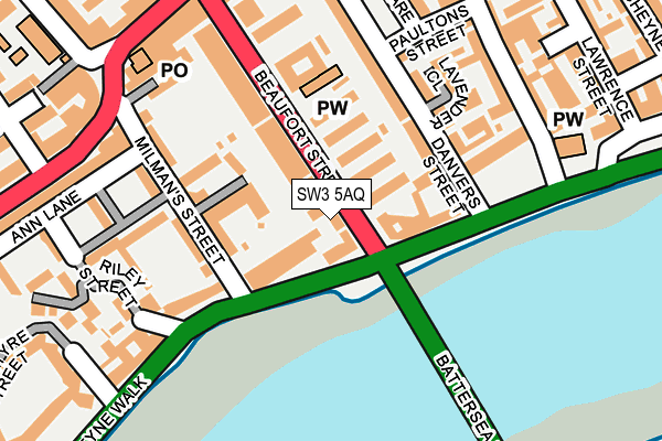 SW3 5AQ map - OS OpenMap – Local (Ordnance Survey)