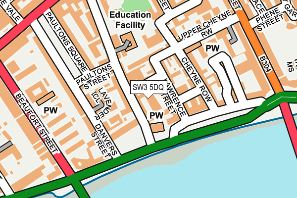 SW3 5DQ map - OS OpenMap – Local (Ordnance Survey)