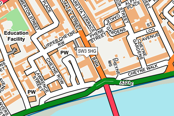 SW3 5HG map - OS OpenMap – Local (Ordnance Survey) SW3 5HG map - OS OpenMap – Local (Ordnance Survey)
