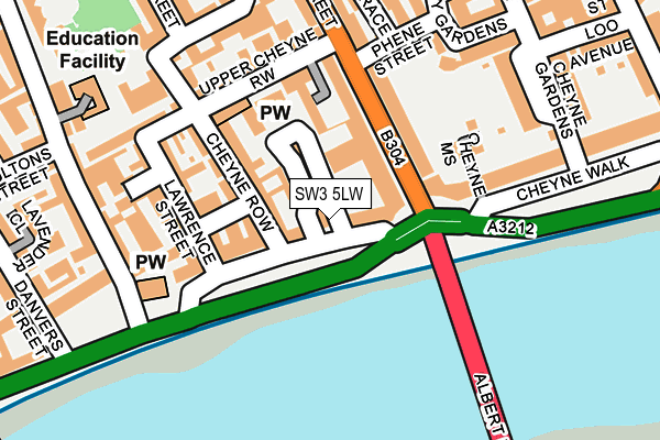 SW3 5LW map - OS OpenMap – Local (Ordnance Survey)